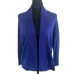 Chico's Open Front Cardigan M Indigo Blue Color Size M